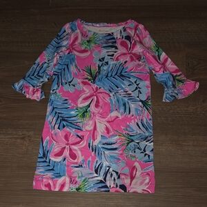 Lilly Pulitzer Pink and Green Patterned Dress